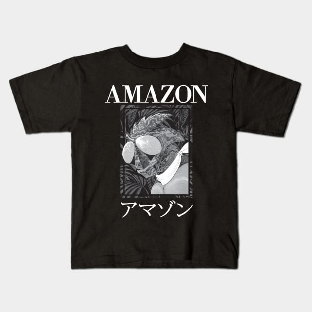 Kamen Rider Amazon Manga Art Tee Kids T-Shirt by crystal.module